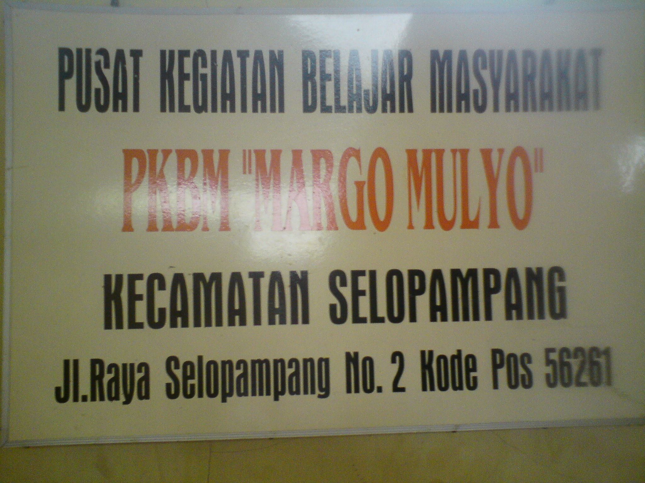 Pkbm Margo Mulyo