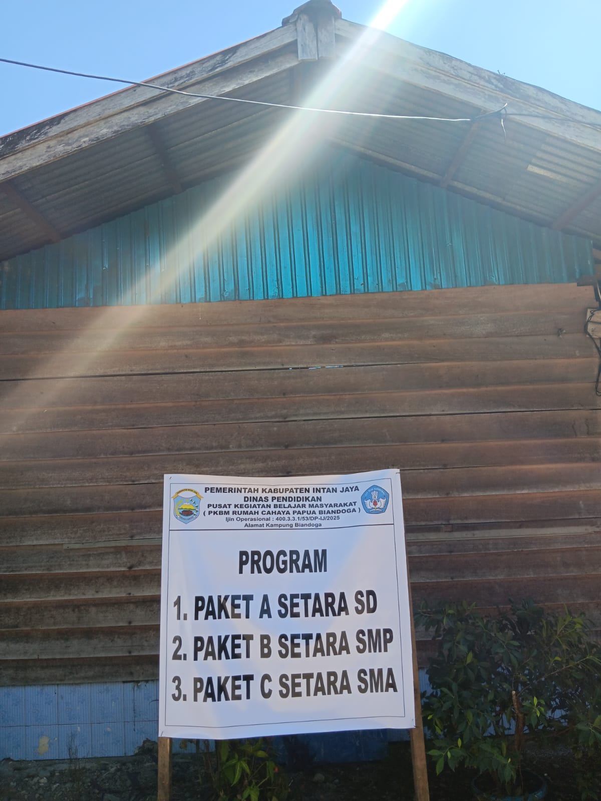 Pkbm Rumah Cahaya Papua Biandoga