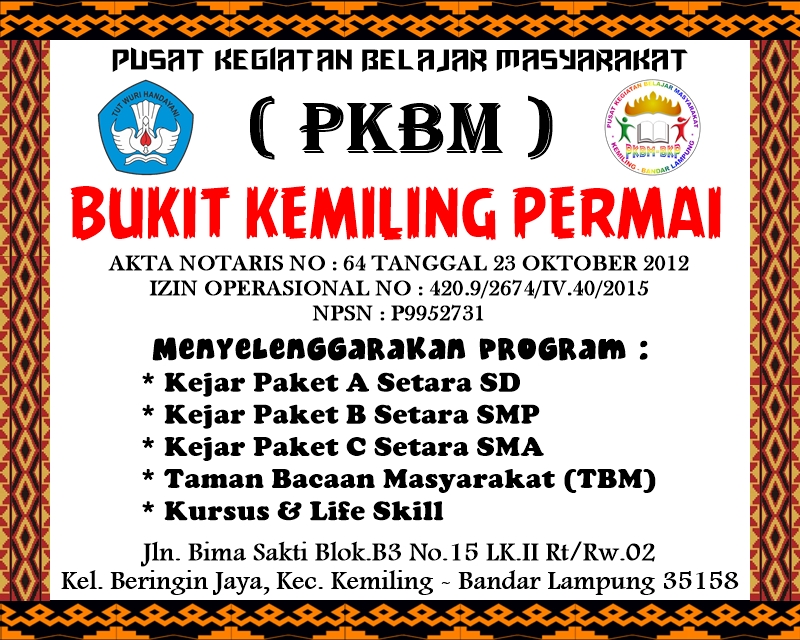 Pkbm Bukit Kemiling Permai